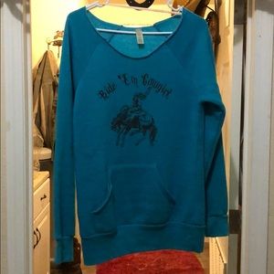 Turquoise sweatshirt